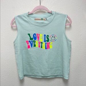 Vintage Havana XL Love Is Everything Graphic Logo Design Crop Muscle Top